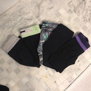 Set of FIVE Lululemon workout leggings! Size 4!!!